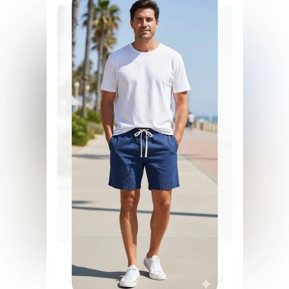 J Crew Blue Drawstring Shorts